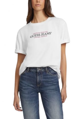 GUESS GJ SS CN OS AMERICAN - ORGANIC COTTON 160GSM WHITE