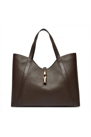 FURLA GOCCIA XL HOBO 100% LEATHER CIOCCOLATO