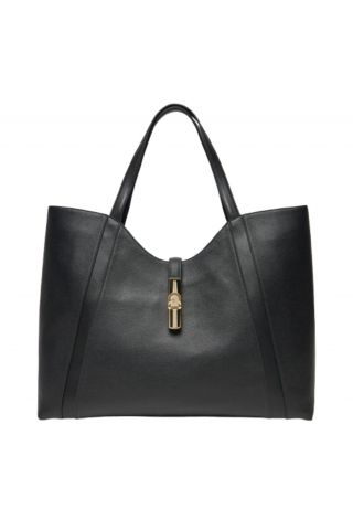 FURLA GOCCIA XL HOBO 100% LEATHER BLACK