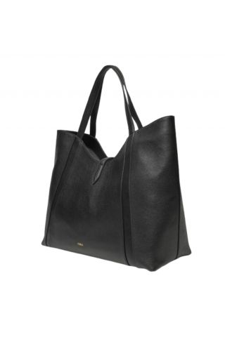 FURLA GOCCIA XL HOBO 100% LEATHER BLACK