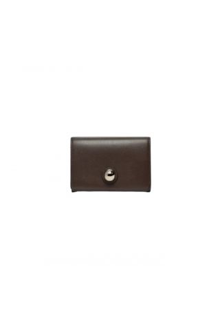 FURLA SFERA M COMPACT WALLET 100% LEATHER CIOCCOLATO