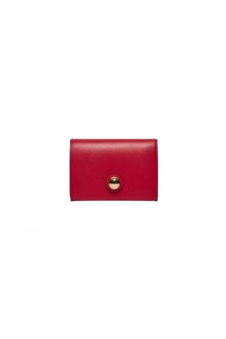 FURLA SFERA M COMPACT WALLET 100% LEATHER VINTELLO ROMA ROSSO VENEZIANO