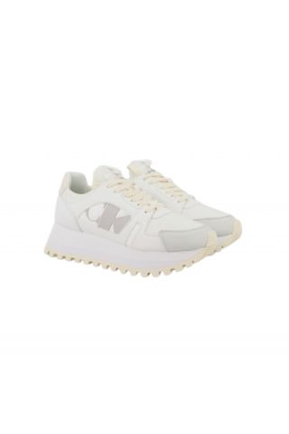 CALVIN KLEIN RUNNER LOW LACEUP MIX NBS BRIGHT WHITE-CREAMY WHITE