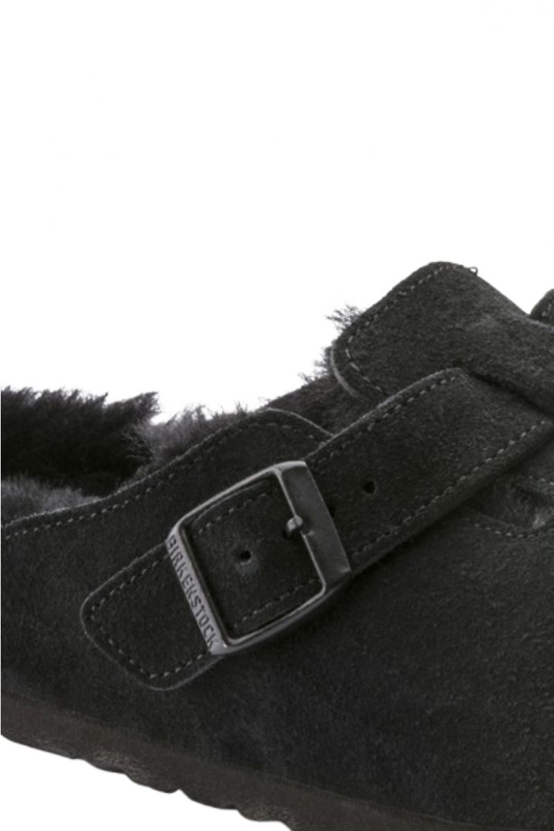 BIRKENSTOCK LEATHER BOSTON SHEARLING LEVE BLACK NARROW CORE ESSENTIAL CLASSIC ADULTS LEA