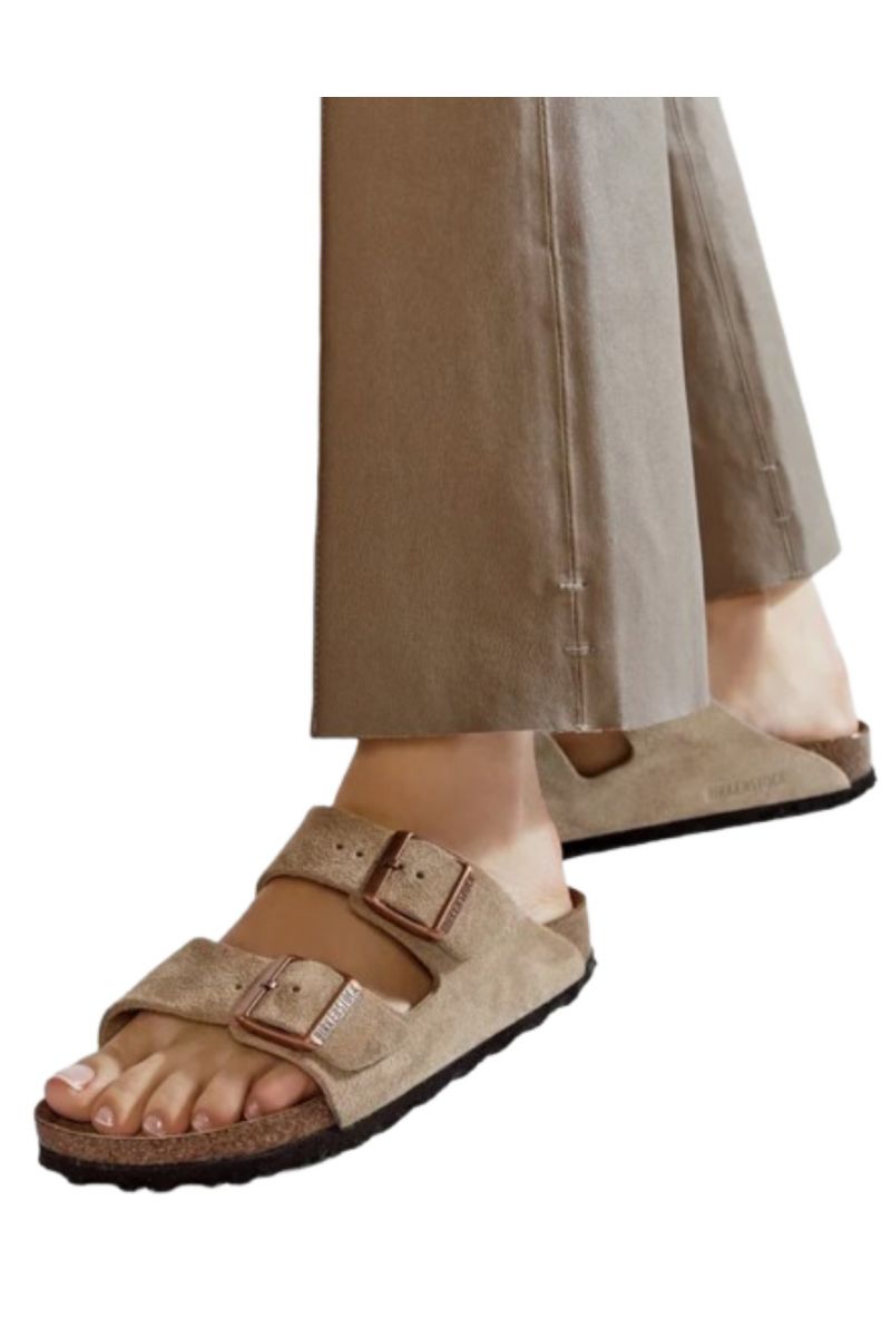 BIRKENSTOCK LEATHER ARIZONA S25 SFB LEVE TAUPE NORROW CORE ESSENTIAL UNISEX - 357543