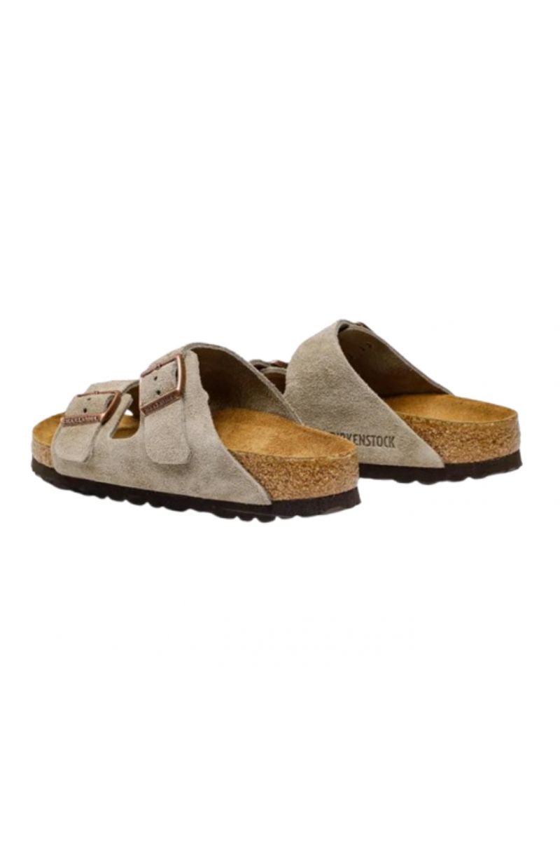 BIRKENSTOCK LEATHER ARIZONA S25 SFB LEVE TAUPE NORROW CORE ESSENTIAL UNISEX - 357543