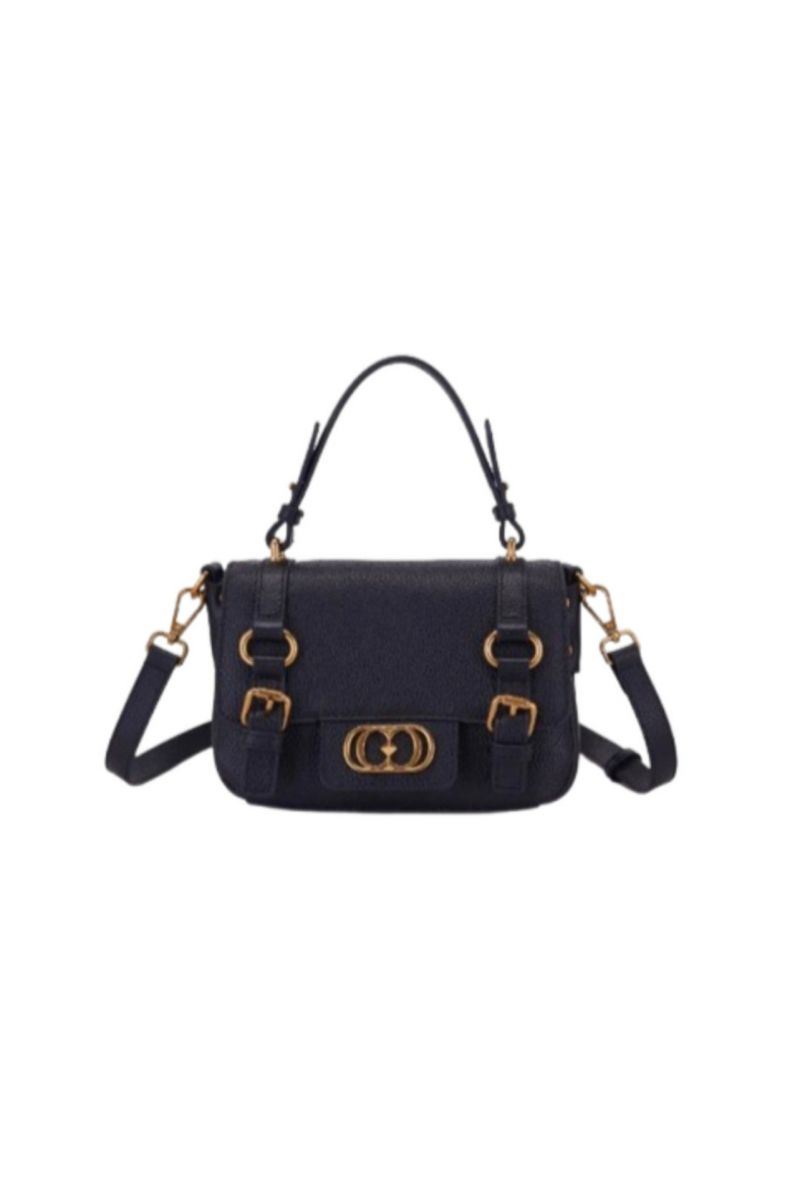 LA CARRIE ATENA SMALL SHOPPER TUMBLED LEATHER BLACK