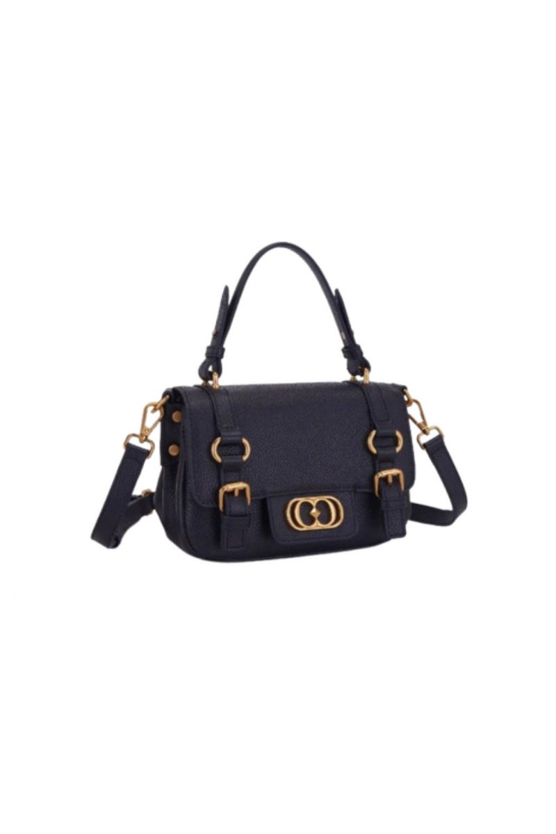 LA CARRIE ATENA SMALL SHOPPER TUMBLED LEATHER BLACK