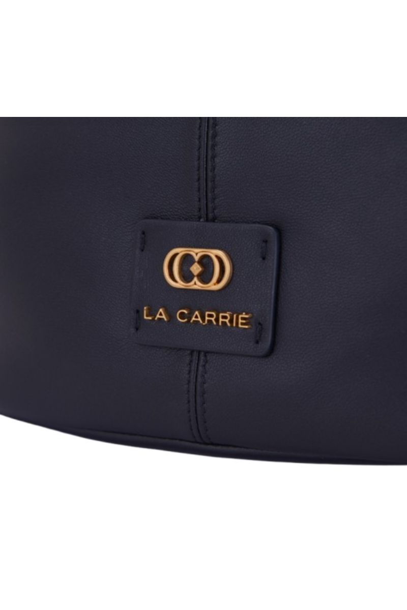 LA CARRIE PETRA BIG BUCKET LEATHER BLACK