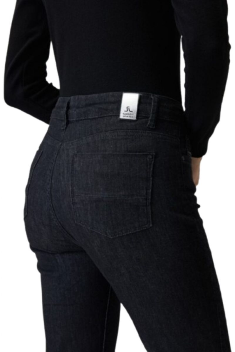 SARAH LAWRENCE JEANS PANT 5 POCKET HW STR BLACK