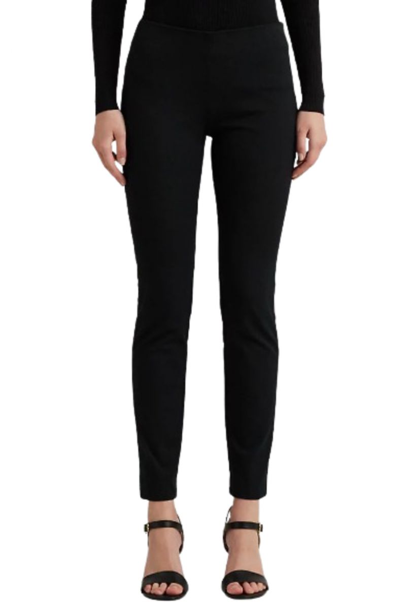 LAUREN RALPH LAUREN PLSHD BI STR TWLL-PANT 200631310 BLACK 003