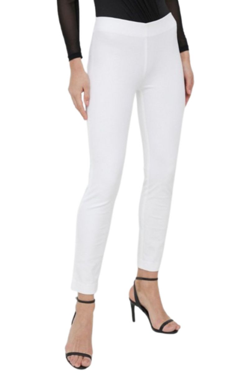 LAUREN RALPH LAUREN PLSHD BI STR TWILL-PANT WHITE - 358047