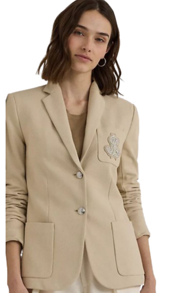 LAUREN RALPH LAUREN STR SPORTWEAR PIQU-LND-JKT LIGHT BEIGE