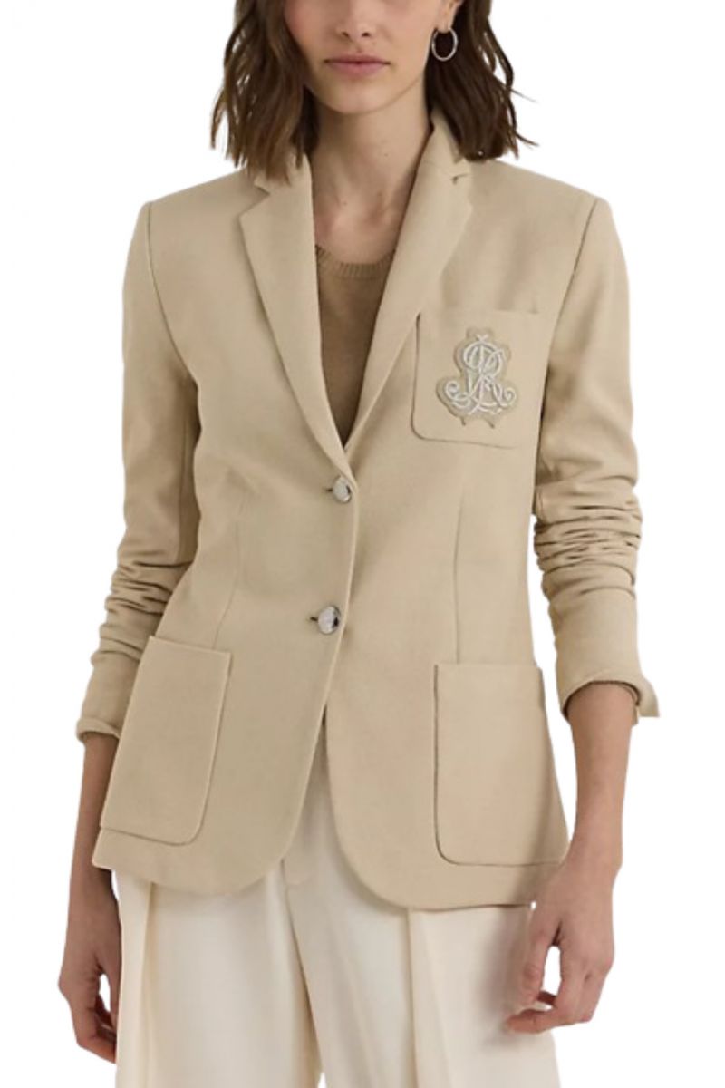 LAUREN RALPH LAUREN STR SPORTWEAR PIQU-LND-JKT LIGHT BEIGE