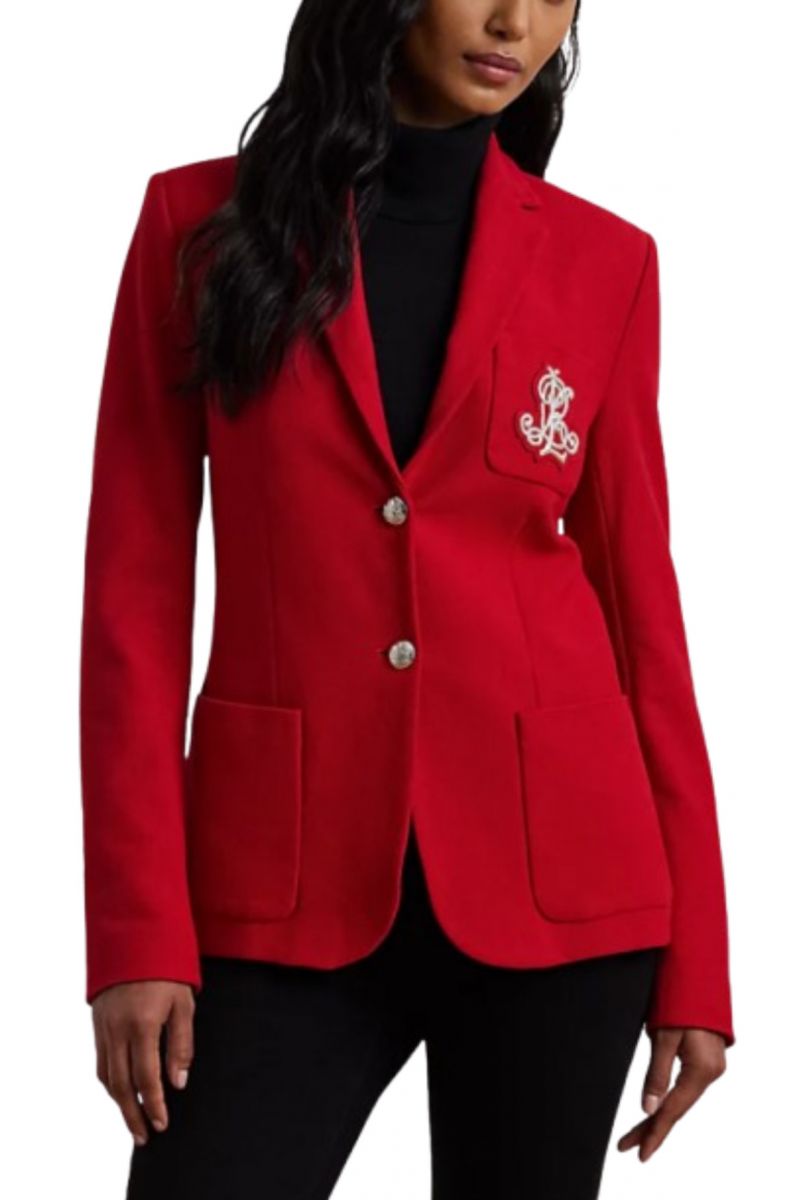 LAUREN RALPH LAUREN STR SPORTSWEAR PIQU-LND-JCT RED