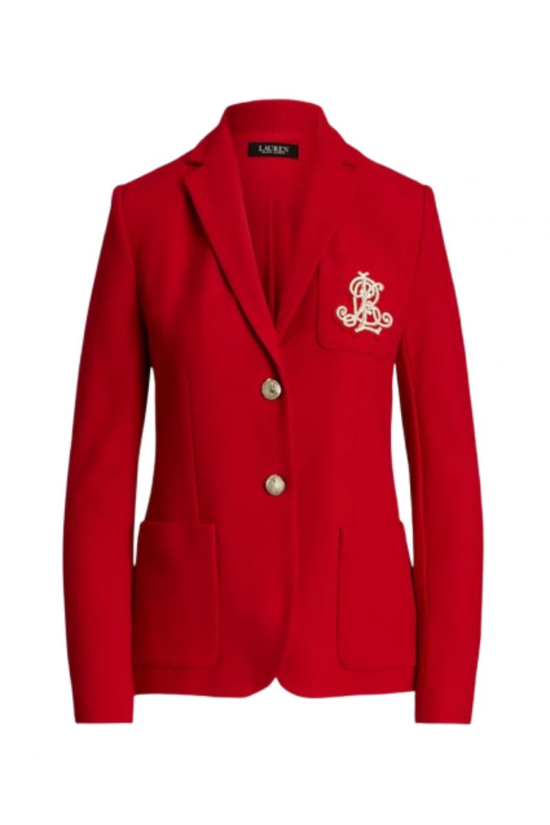 LAUREN RALPH LAUREN STR SPORTSWEAR PIQU-LND-JCT RED