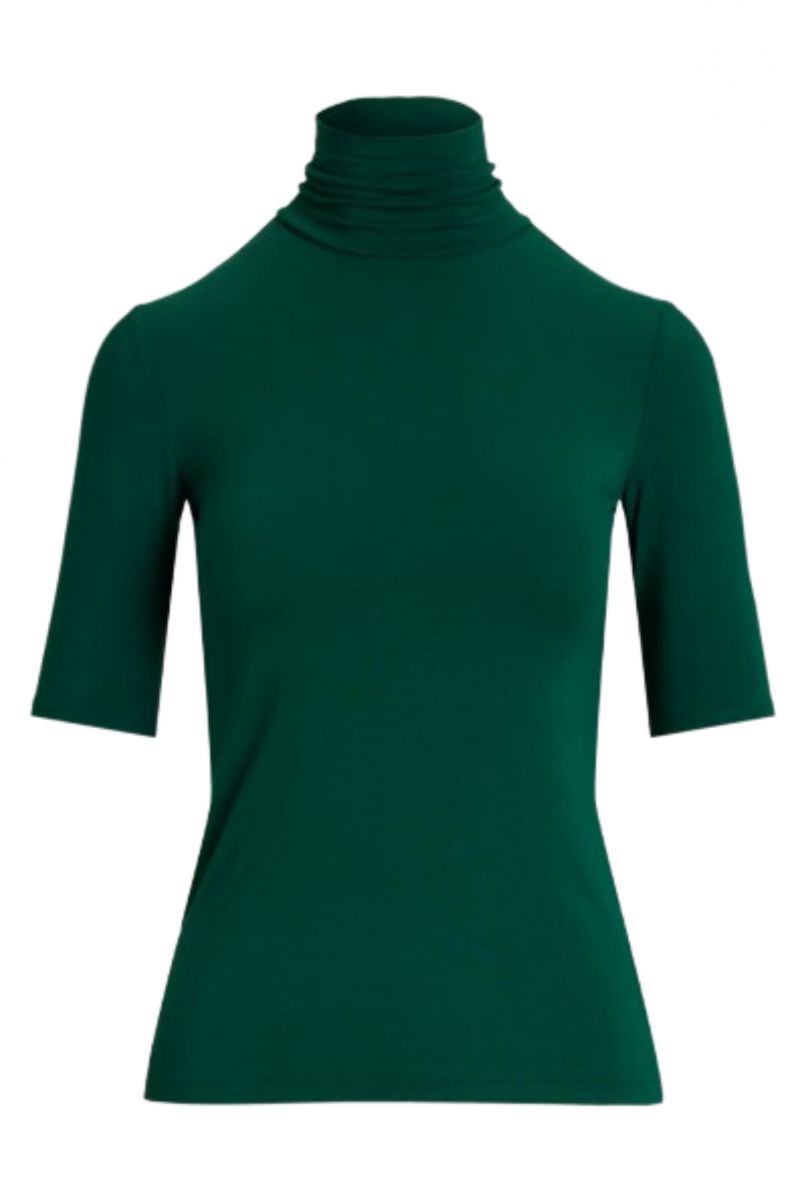 LAUREN RALPH LAUREN STRTCH RAYON JERSEY-ELB-KNT GREEN