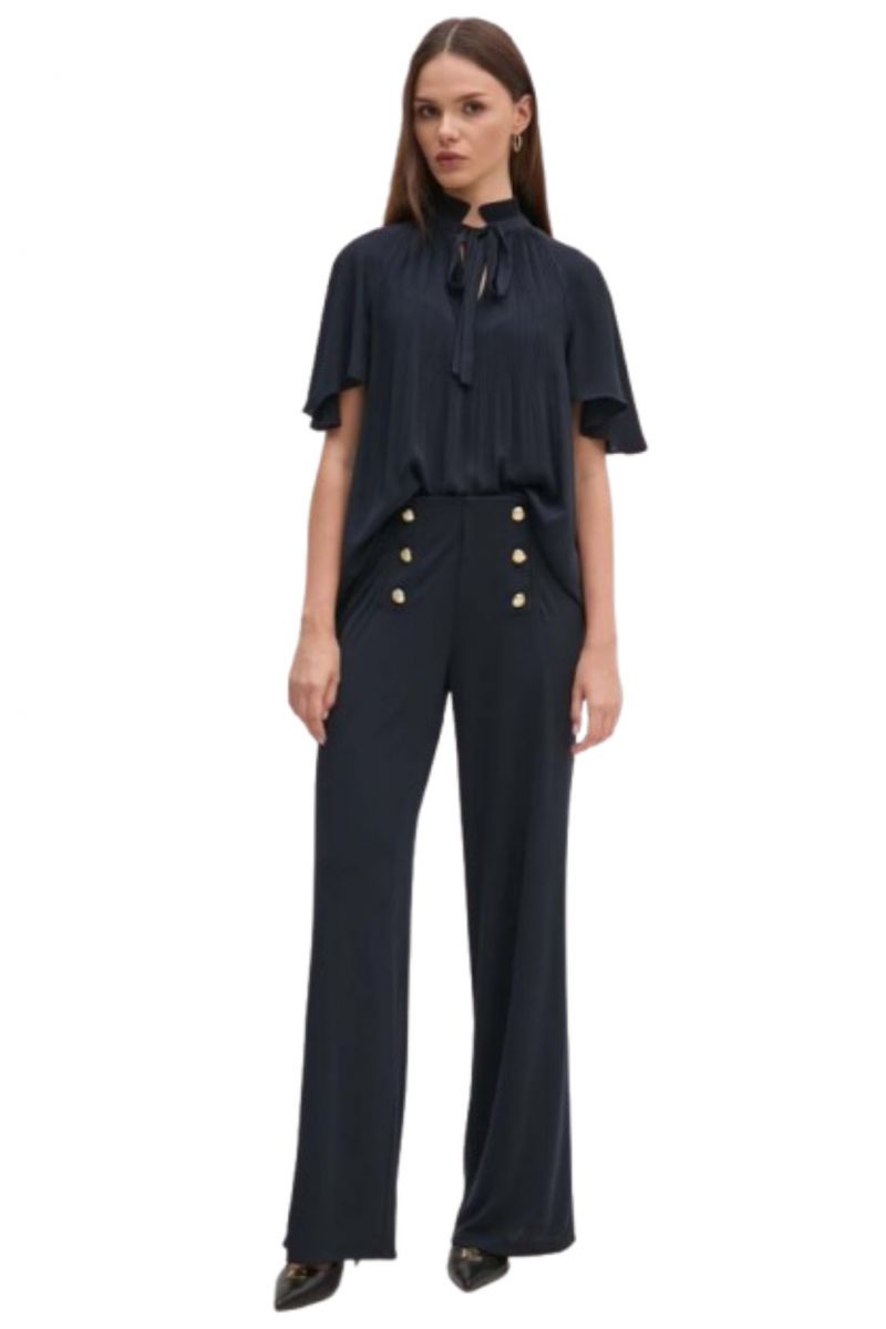 LAUREN RALPH LAUREN DRAPEY POLY GGT 122-SHIRT LAUREN NAVY