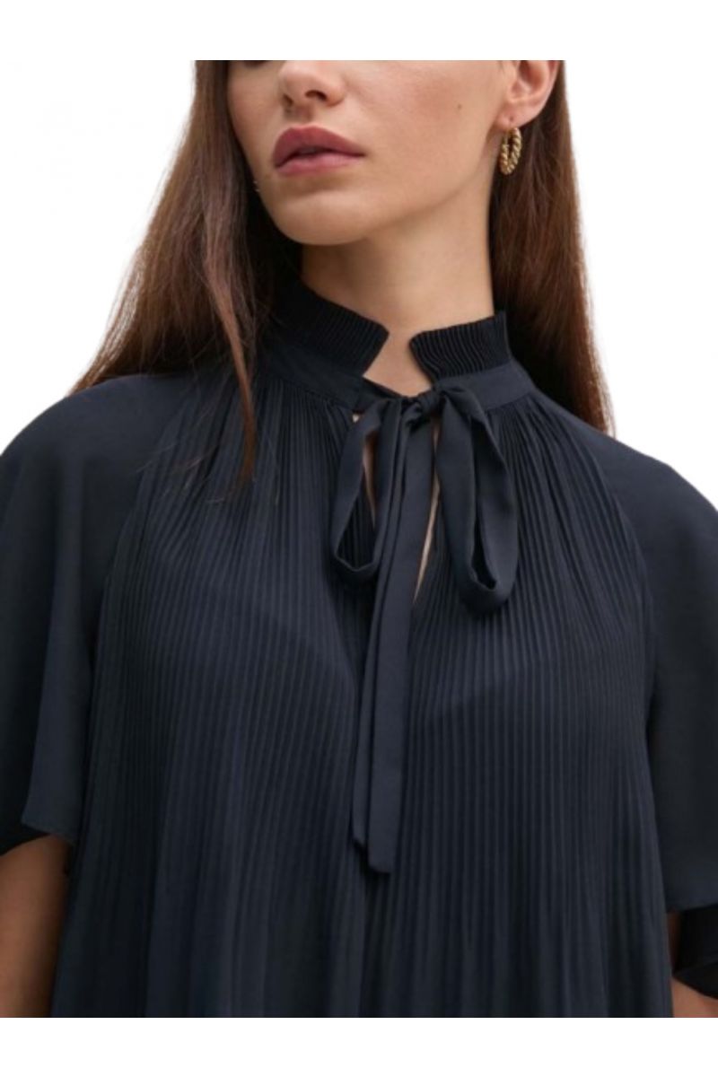 LAUREN RALPH LAUREN DRAPEY POLY GGT 122-SHIRT LAUREN NAVY