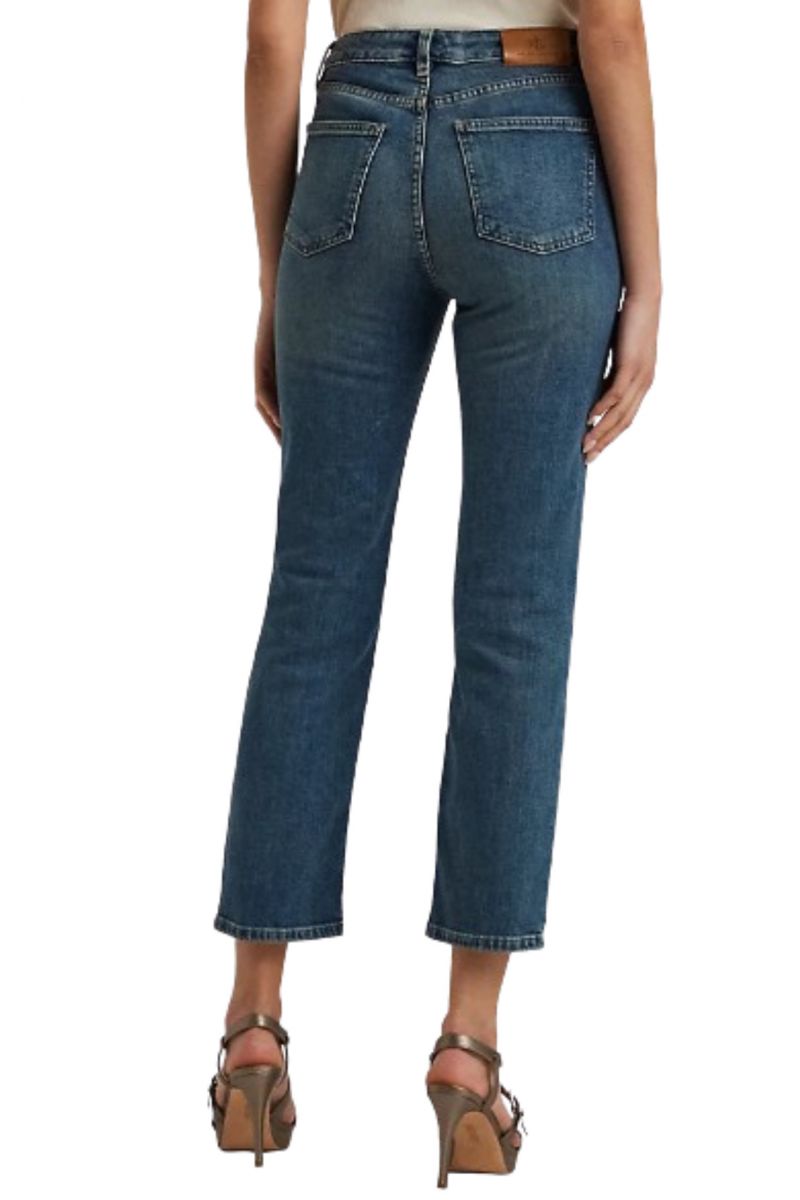 LAUREN RALPH LAUREN LOW STR DENIM MED BLUE