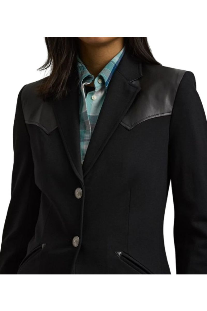 LAUREN RALPH LAUREN MODERN PONTE-BLAZER BLACK