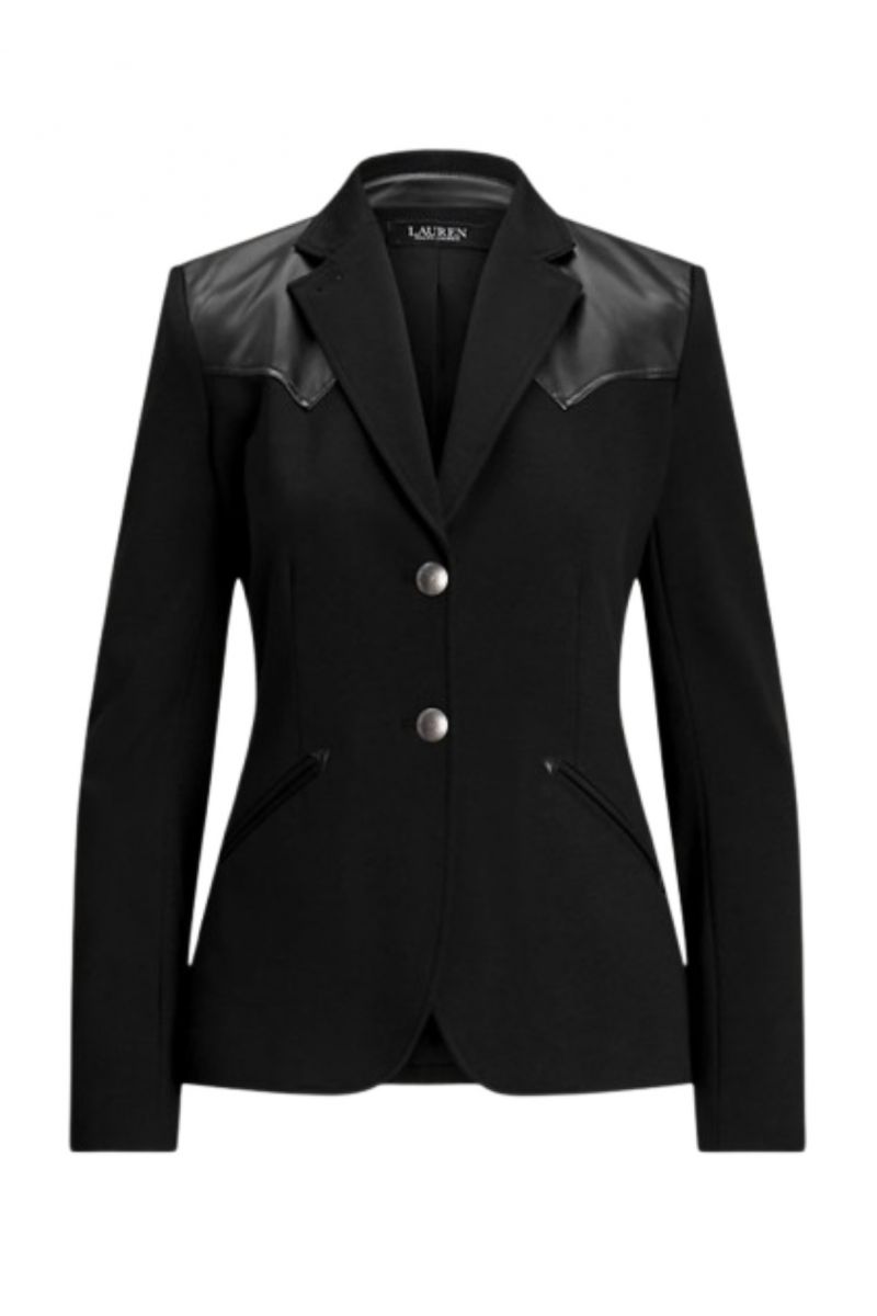 LAUREN RALPH LAUREN MODERN PONTE-BLAZER BLACK