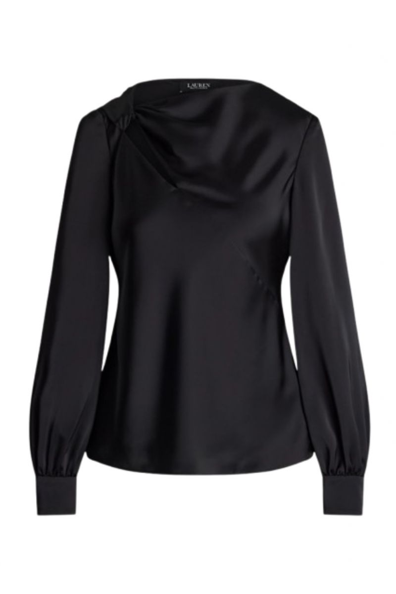 LAUREN RALPH SHIRT WT CHARM TOP 200951513 BLACK