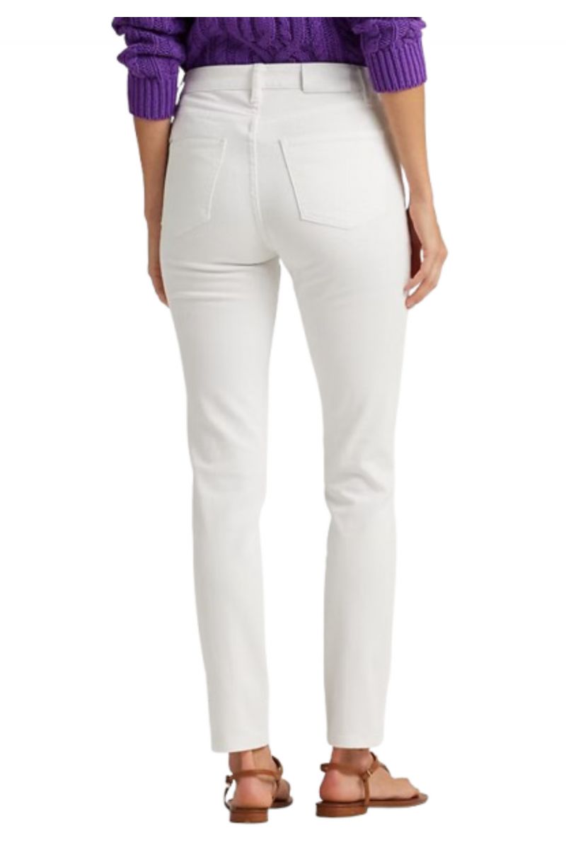 LAUREN RALPH LAUREN LOW STR DENIM JEAN WHITE - 358031