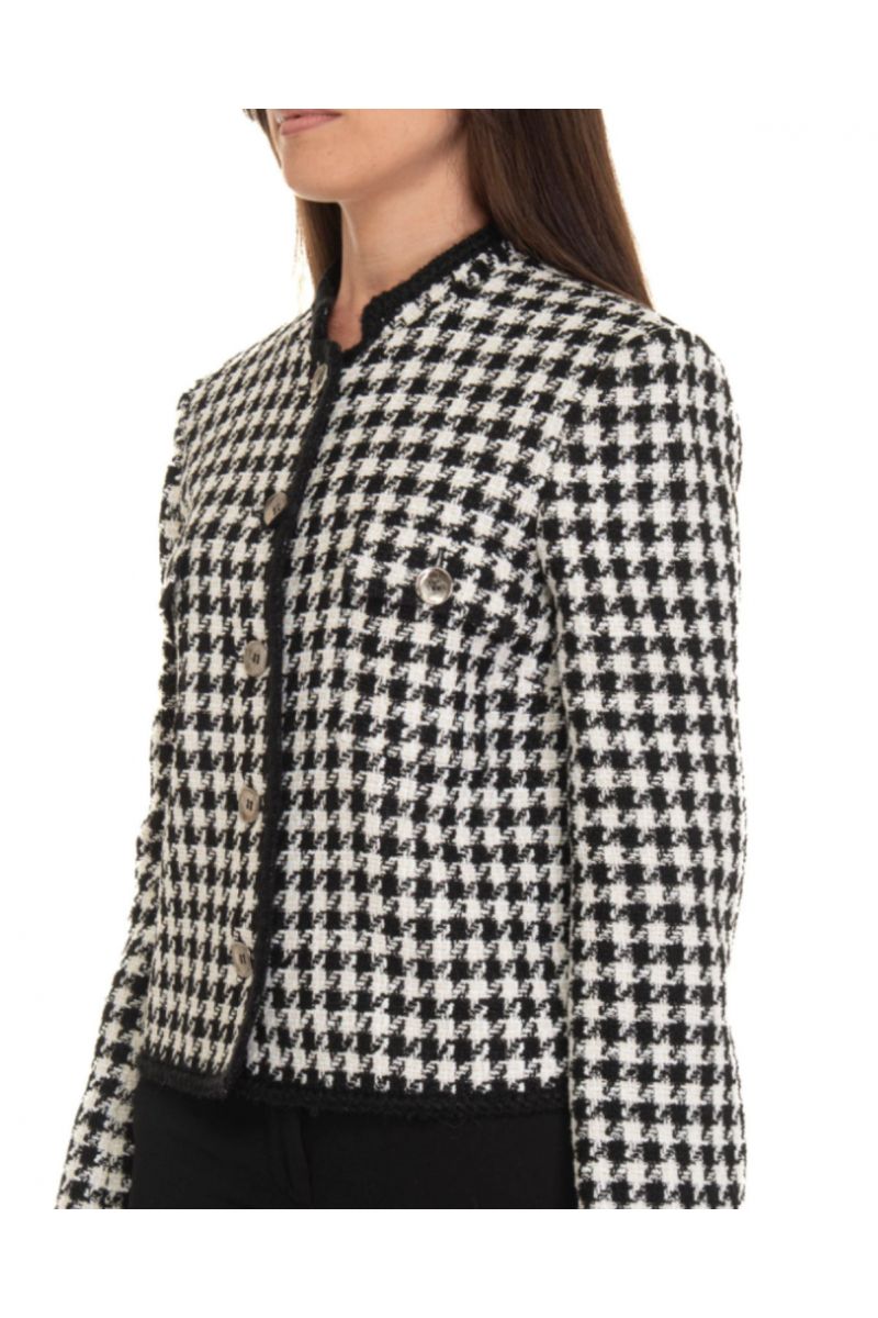 PENNYBLACK UFO JACKET CHECK BLACK-WHITE