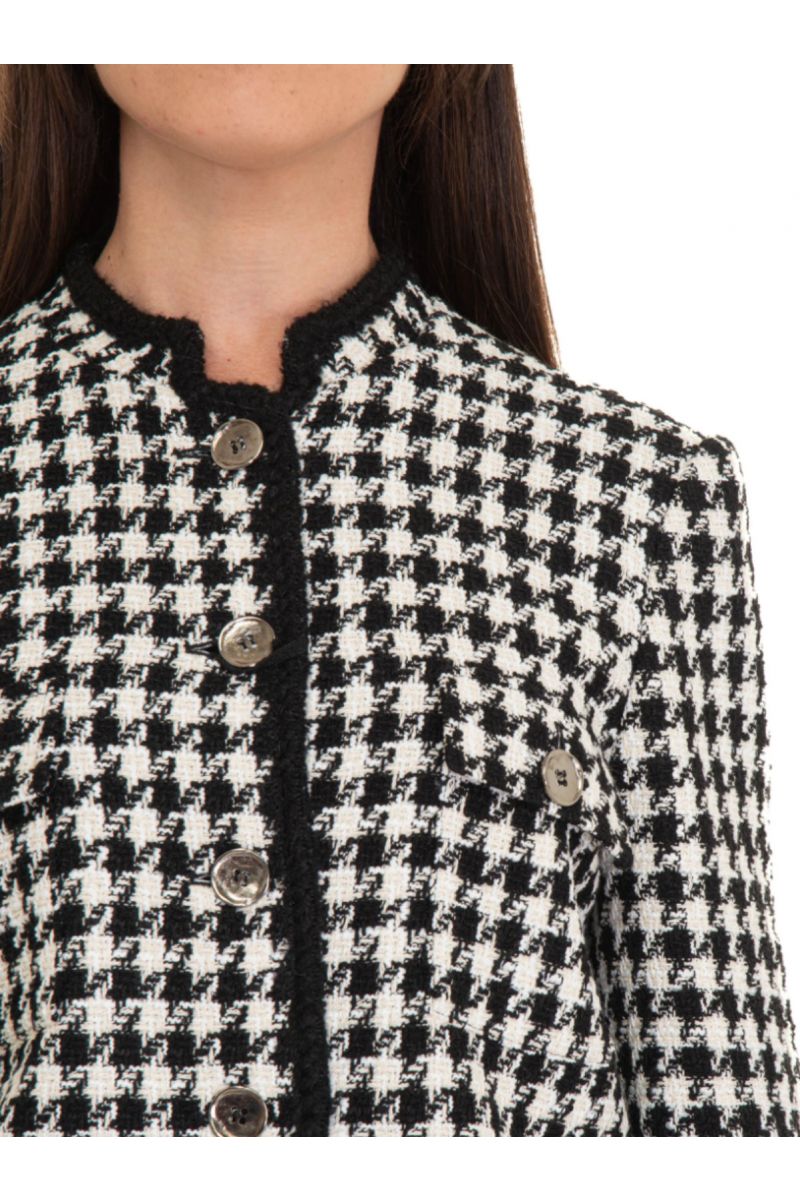 PENNYBLACK UFO JACKET CHECK BLACK-WHITE