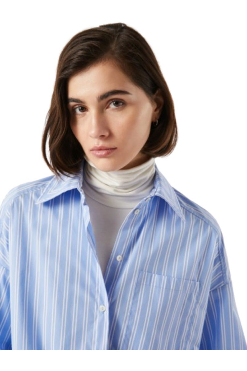 PENNYBLACK FLOTTA SHIRT STR LIGHT BLUE-WHITE