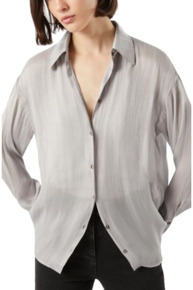 PENNYBLACK ILIADE SHIRT METALLIC LIGHT GREY