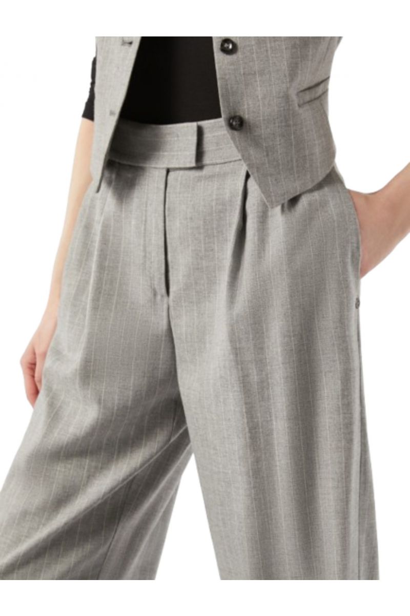 PENNYBLACK ERESIA TROUSERS STR LIGHT GREY