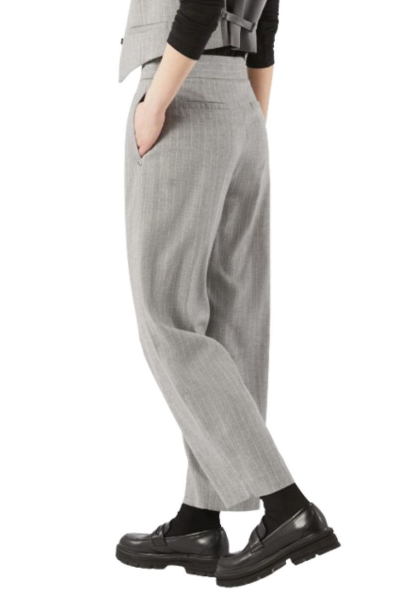 PENNYBLACK ERESIA TROUSERS STR LIGHT GREY