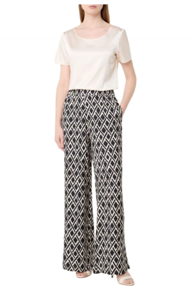 PENNYBLACK - ALDO TROUSERS BLACK-ECRU - 357606