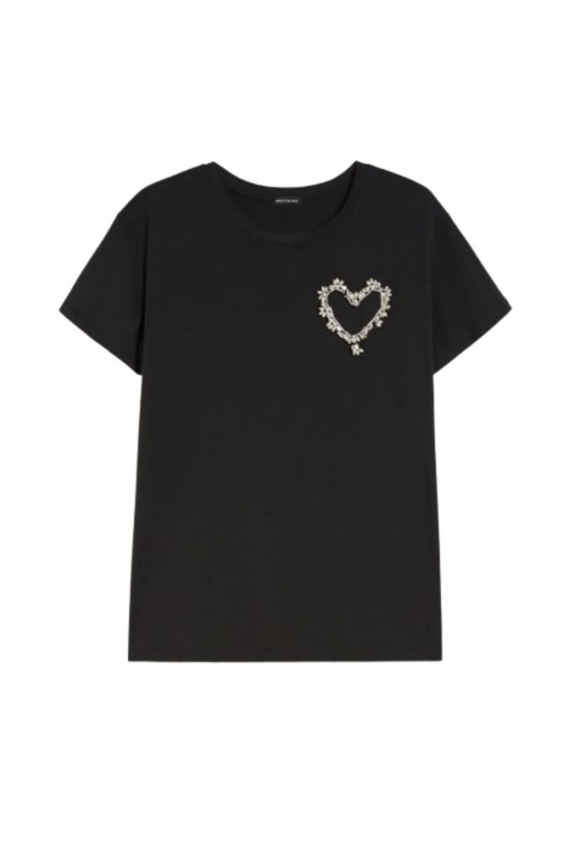 PENNYBLACK - SOLE T-SHIRT BLACK STRASS - 357603