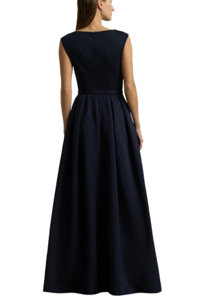 LAUREN RALPH LAUREN EASTERN FAILLE-GOWN W/ COMBO 100%POL NAVY BLUE