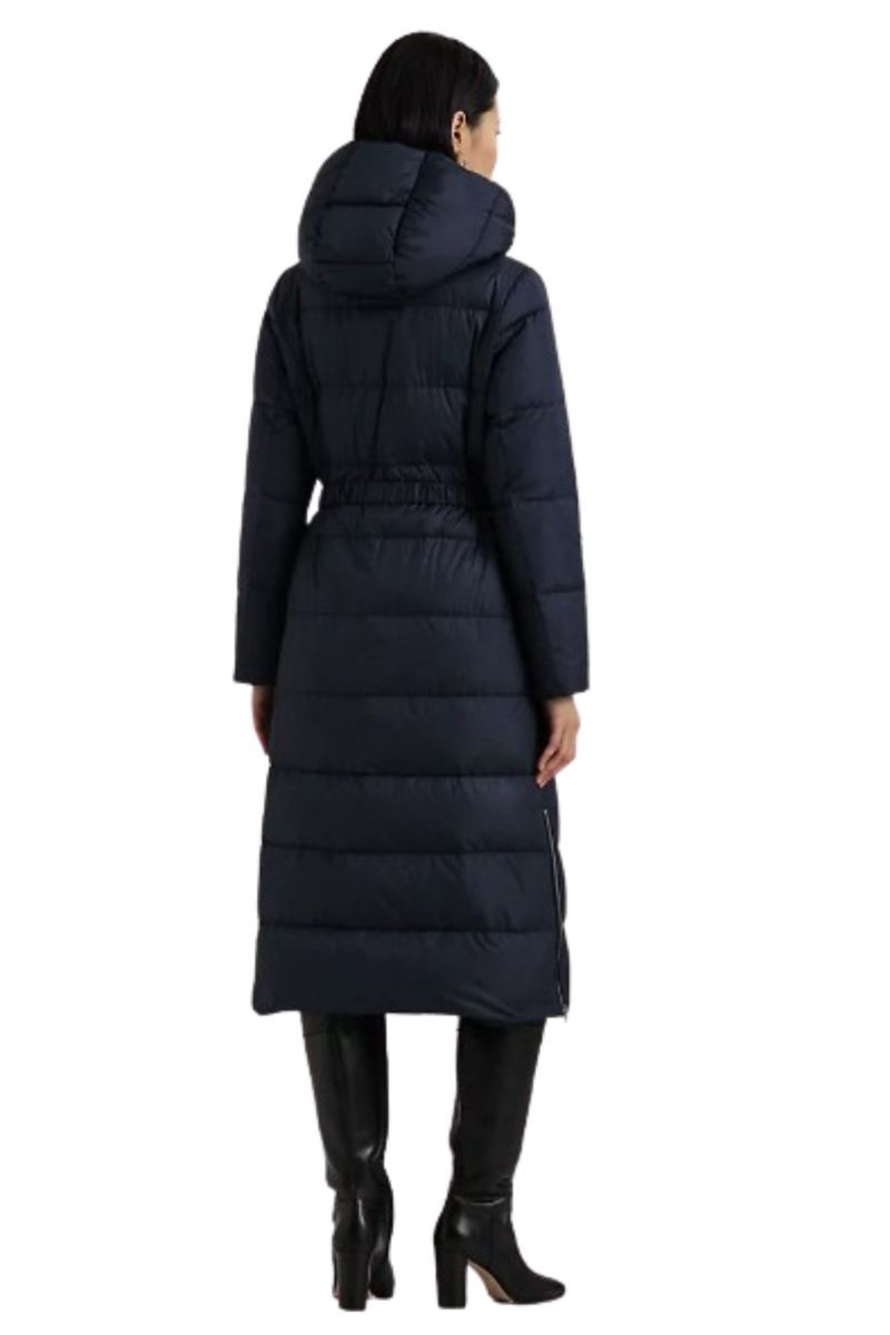 LAUREN RALPH LAUREN MATTE FINISH-MX BELTED PUFFER 44" NAVY BLUE