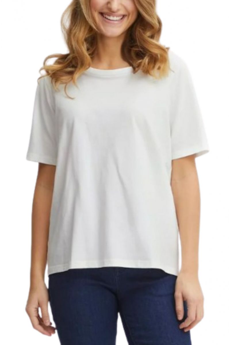 FRANSA T-SHIRT FRZASHOULDER TEE 4, 20611861_110602 WHITE