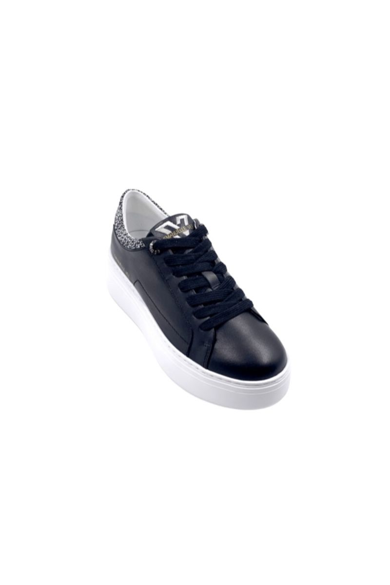 EMANUELLE VEE SNEAKER BICE C/ALTO P003+TESS BLACK/SILVER