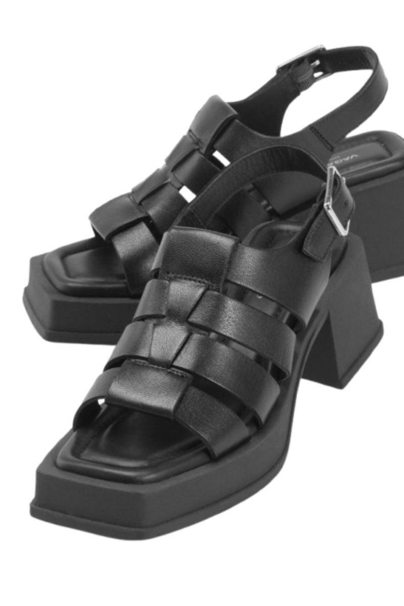 VAGABOND HENNIE HIGH HEEL SANDAL 100% LEATHER BLACK - 358029