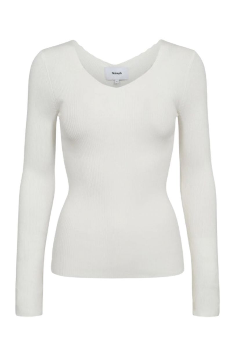 NUMPH NUAYELET L/S PULLOVER - Cloud Dancer