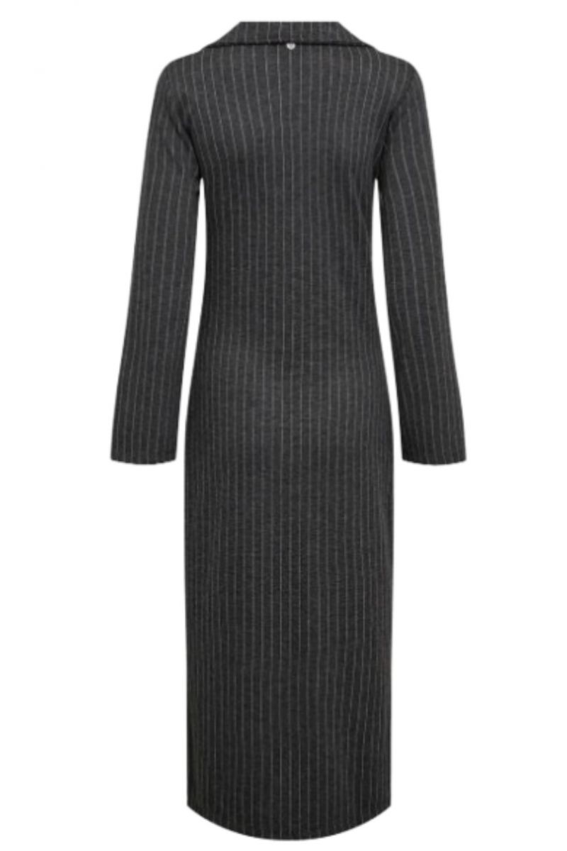 NUMPH NUAUDRY MIDI DRESS - Str Grey Mel