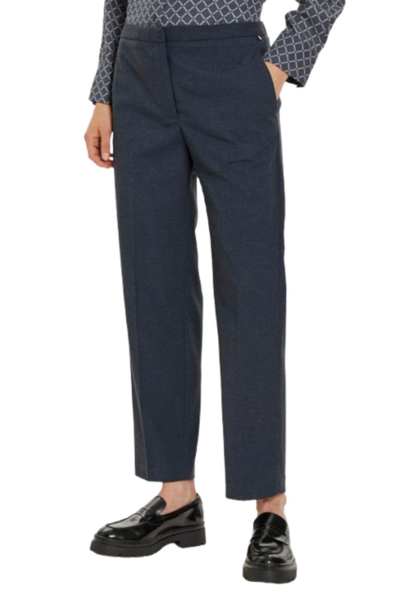 TOMMY HILFIGER - FLANNEL SLIM STRAIGHT PANT BLUE