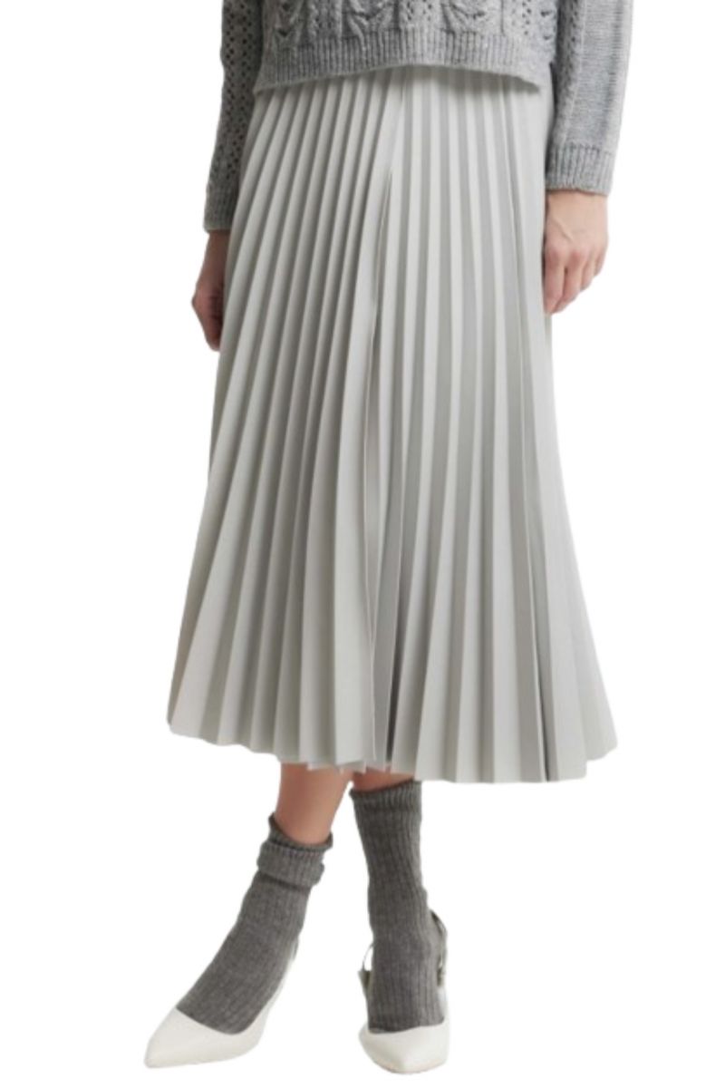 KOCCA EMILE SKIRT 100%POL GRIGIO PERLA ITALY