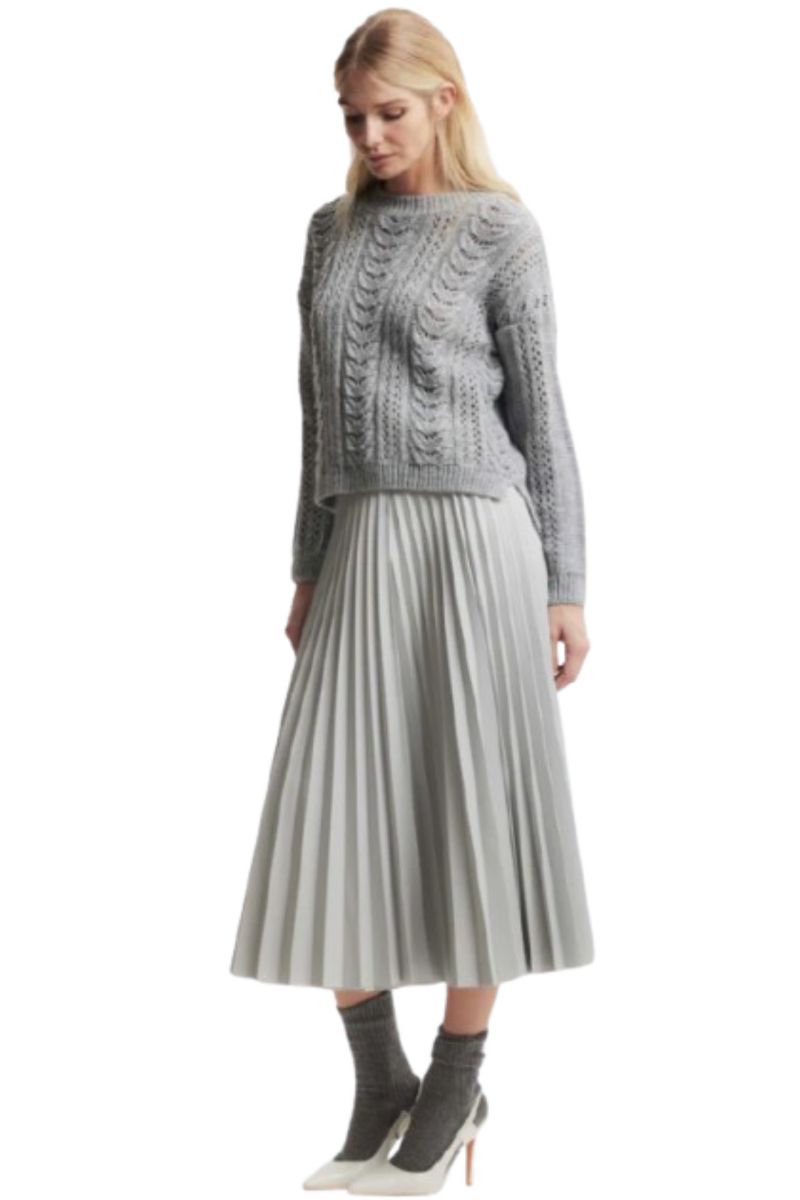 KOCCA EMILE SKIRT 100%POL GRIGIO PERLA ITALY