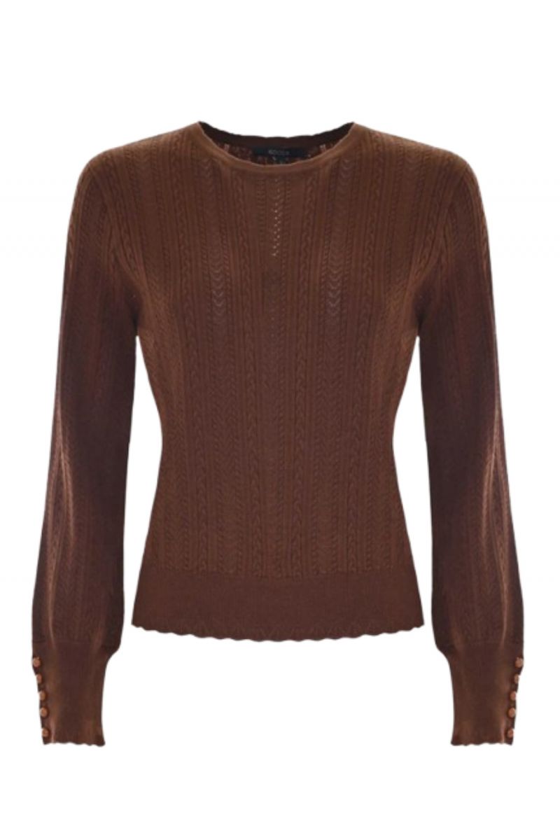 KOCCA MARGO MARRONE SWEATER 54%POL,22%ACRIL,20%POLIA,4%LANA ITALY