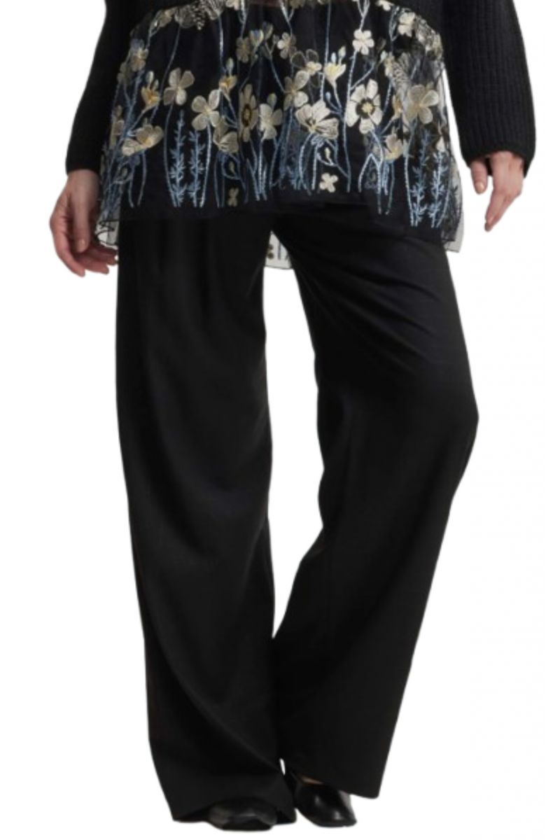 KOCCA KARLY PANTS 58%VISC-40%POL-1%METAL-1%ELAST NERO ITALY