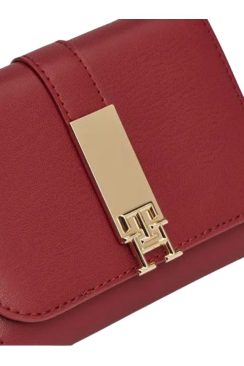 TOMMY HILFIGER HERITAGE MED FLAP DARK RED