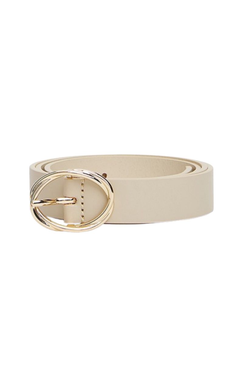 TOMMY HILFIGER - TH CHIC 2.5 BELT BEIGE - 357658